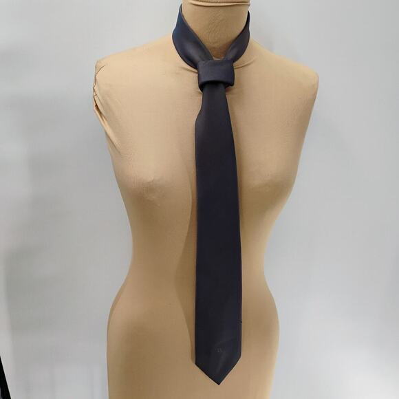 Christian Dior Gray Silk Neck Tie - Picture 5 of 8
